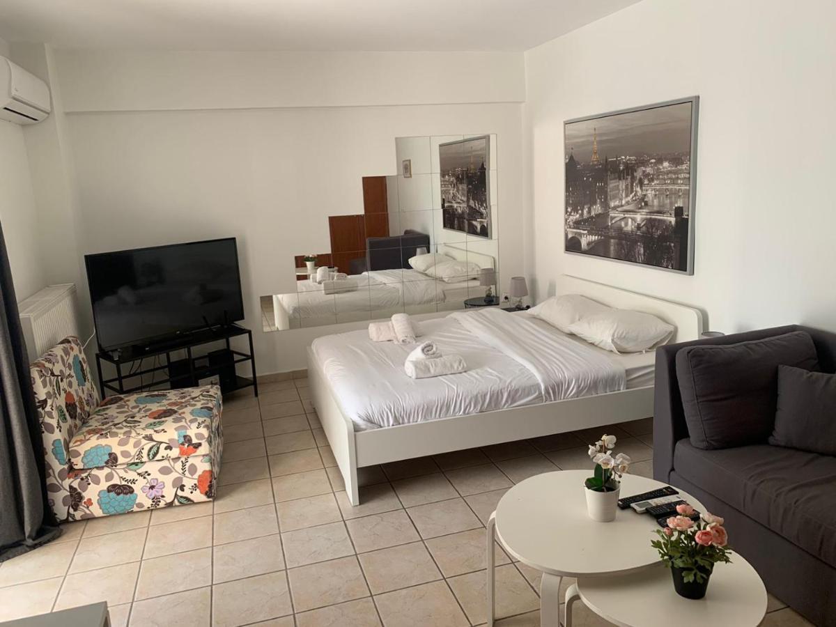 Modern Studio Large Veranda -Metro Station Suggrou Apartment Atena Exterior foto