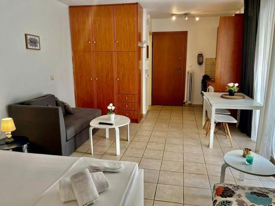 Modern Studio Large Veranda -Metro Station Suggrou Apartment Atena Exterior foto